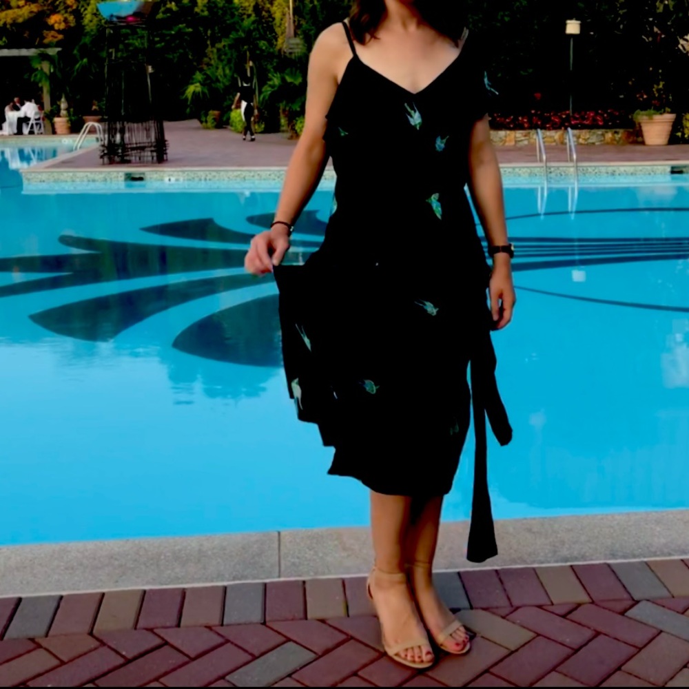 Diane von furstenburg silk print midi dress